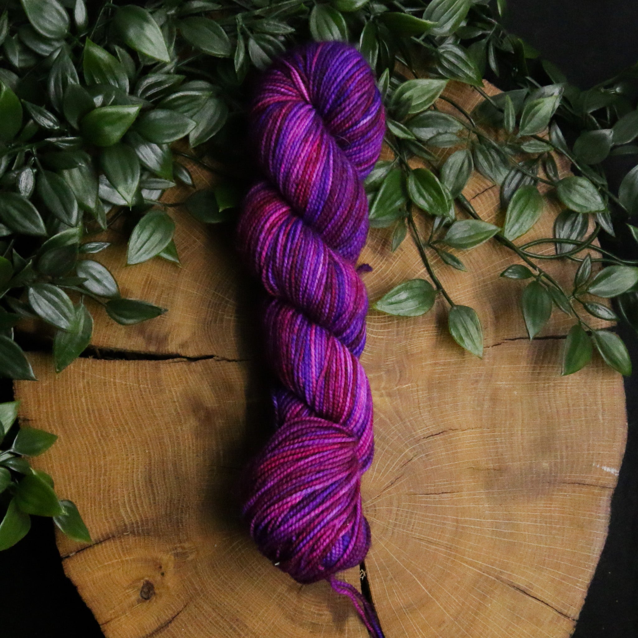 Boysenberry Vibrant 80/20 50g Fingering Campfiber Yarns
