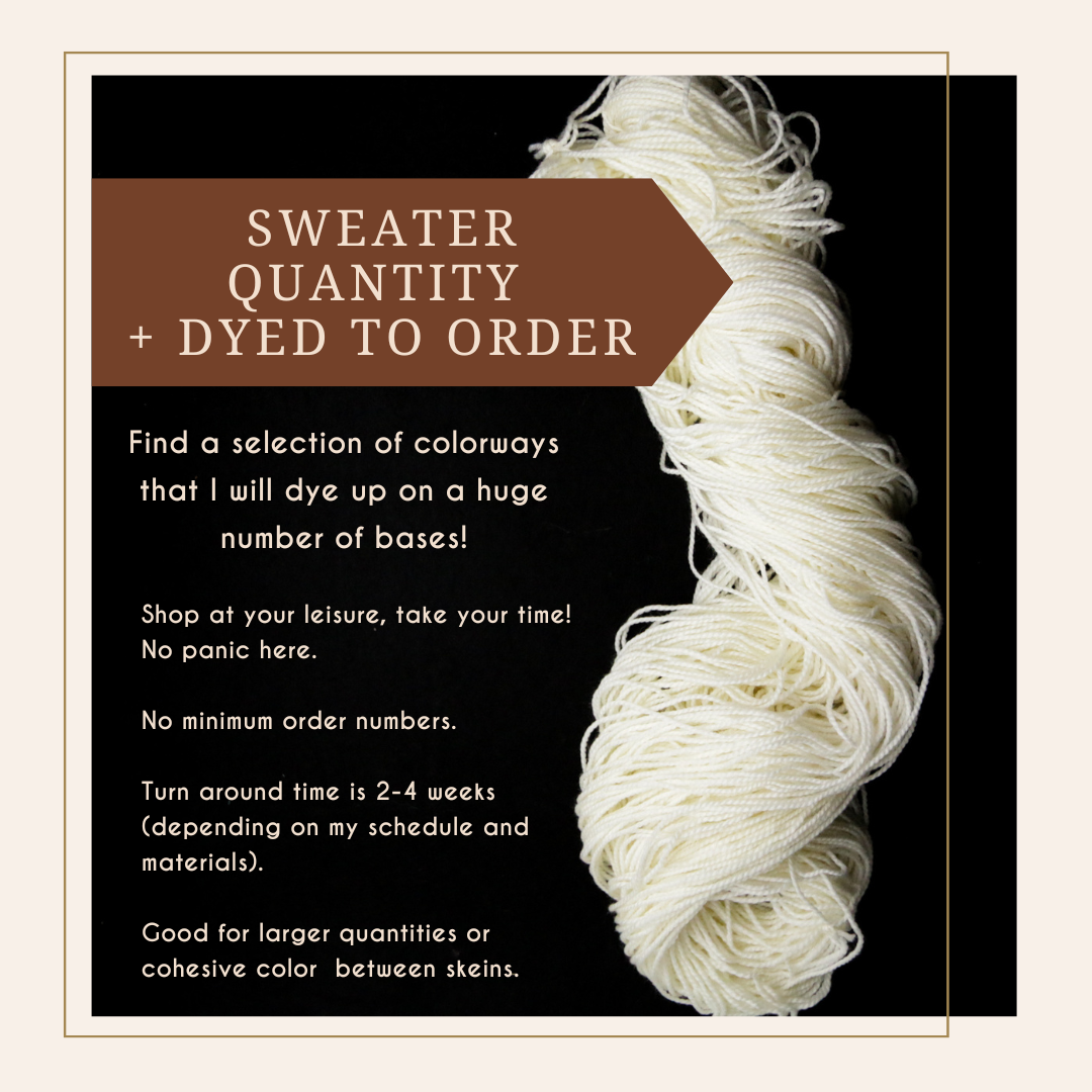 Tiramisu - Sweater Quantity and Dyed to Order