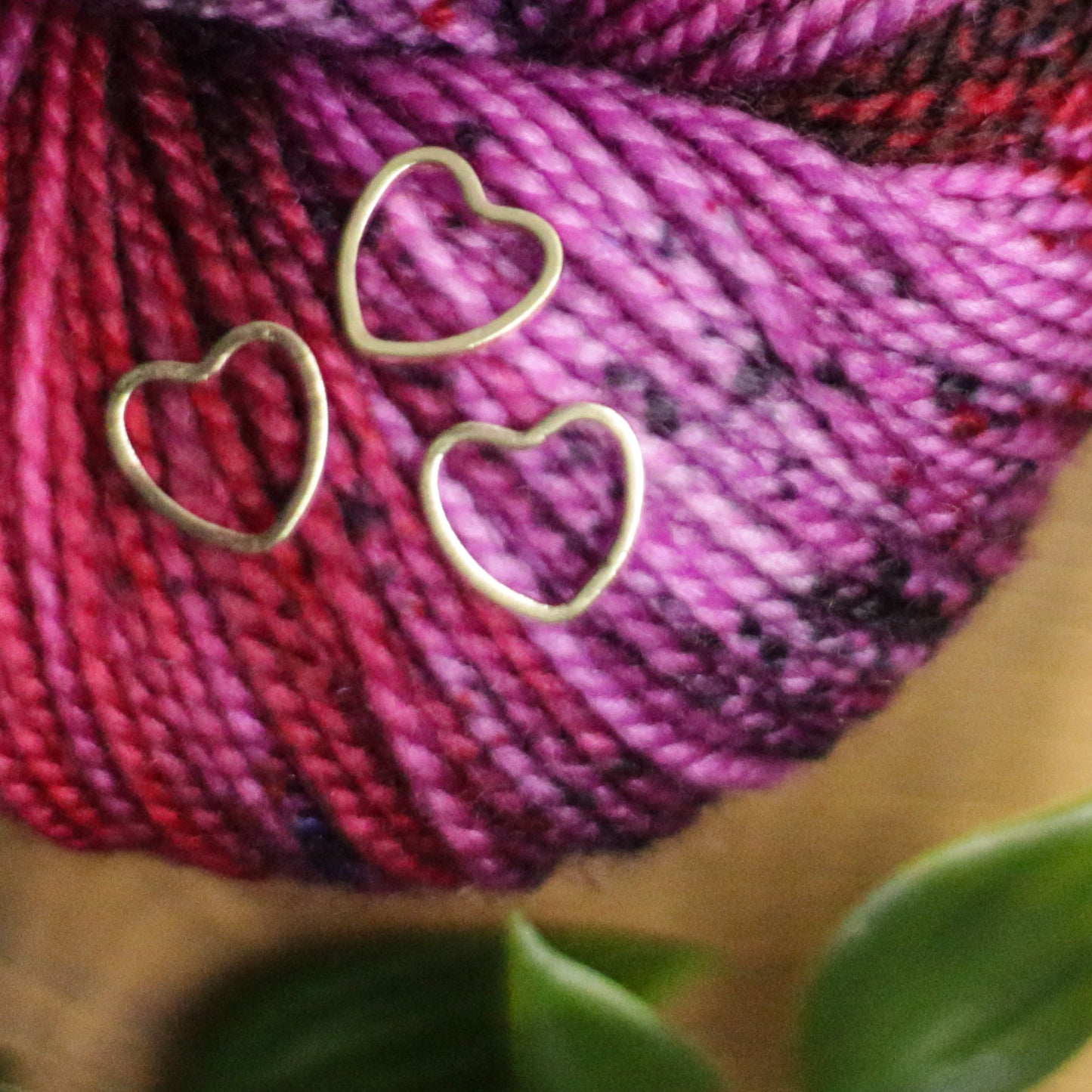 Mini Heart Stitch Markers (set of 10)