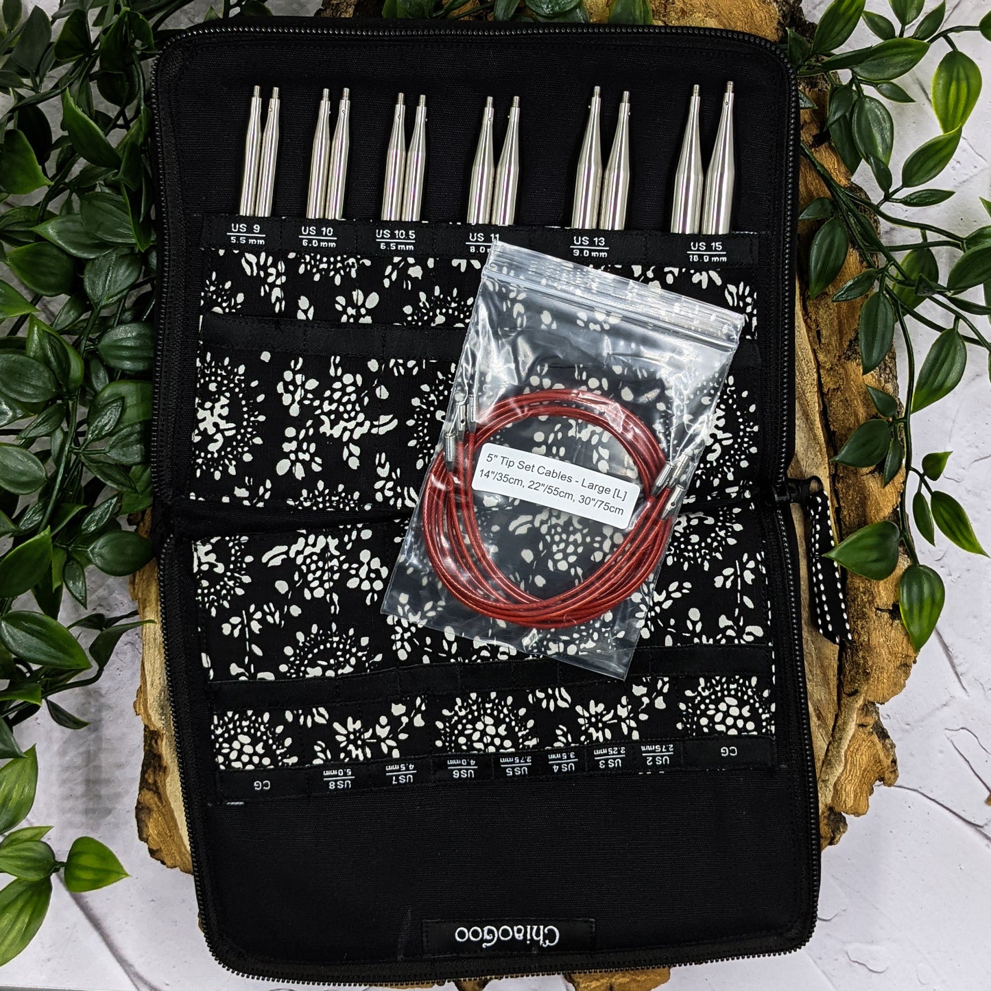 Chiaogoo Red Lace Interchangeable Sets 5" Tips