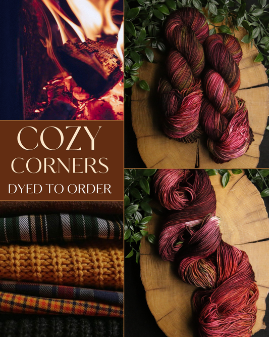 Cuddled by the Fire - Soft Sock Fingering - In Stock - November Cozy Corners