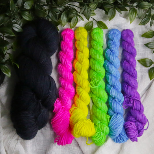 Dark Taste the Rainbow - Soft Sock - Fingering Weight Set (100g + 5x20g)