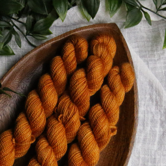 Carrots and Pumpkins - Fruits and Veggies - Soft Sock Fingering OR Plump 85 DK - 20g mini