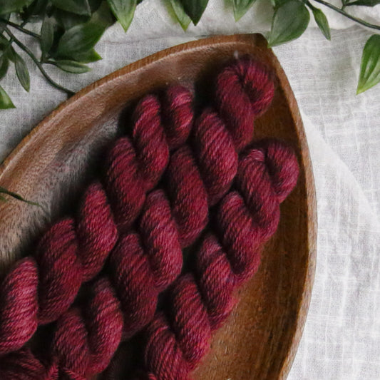 Apples and Cherries - Fruits and Veggies - Soft Sock Fingering OR Plump 85 DK - 20g mini