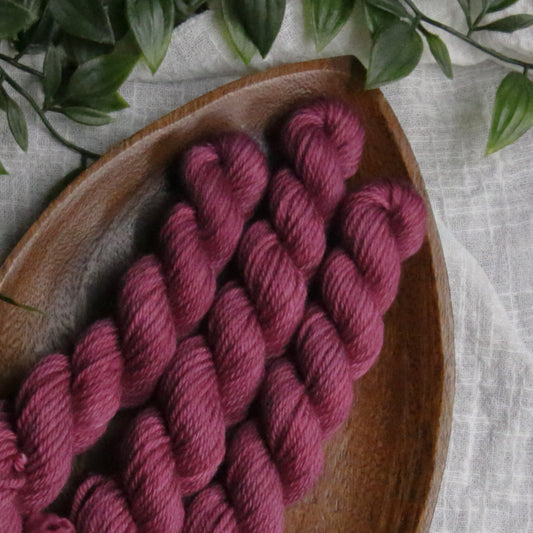 Radish, Berries, and Tomatoes - Fruits and Veggies - Soft Sock Fingering OR Plump 85 DK - 20g mini