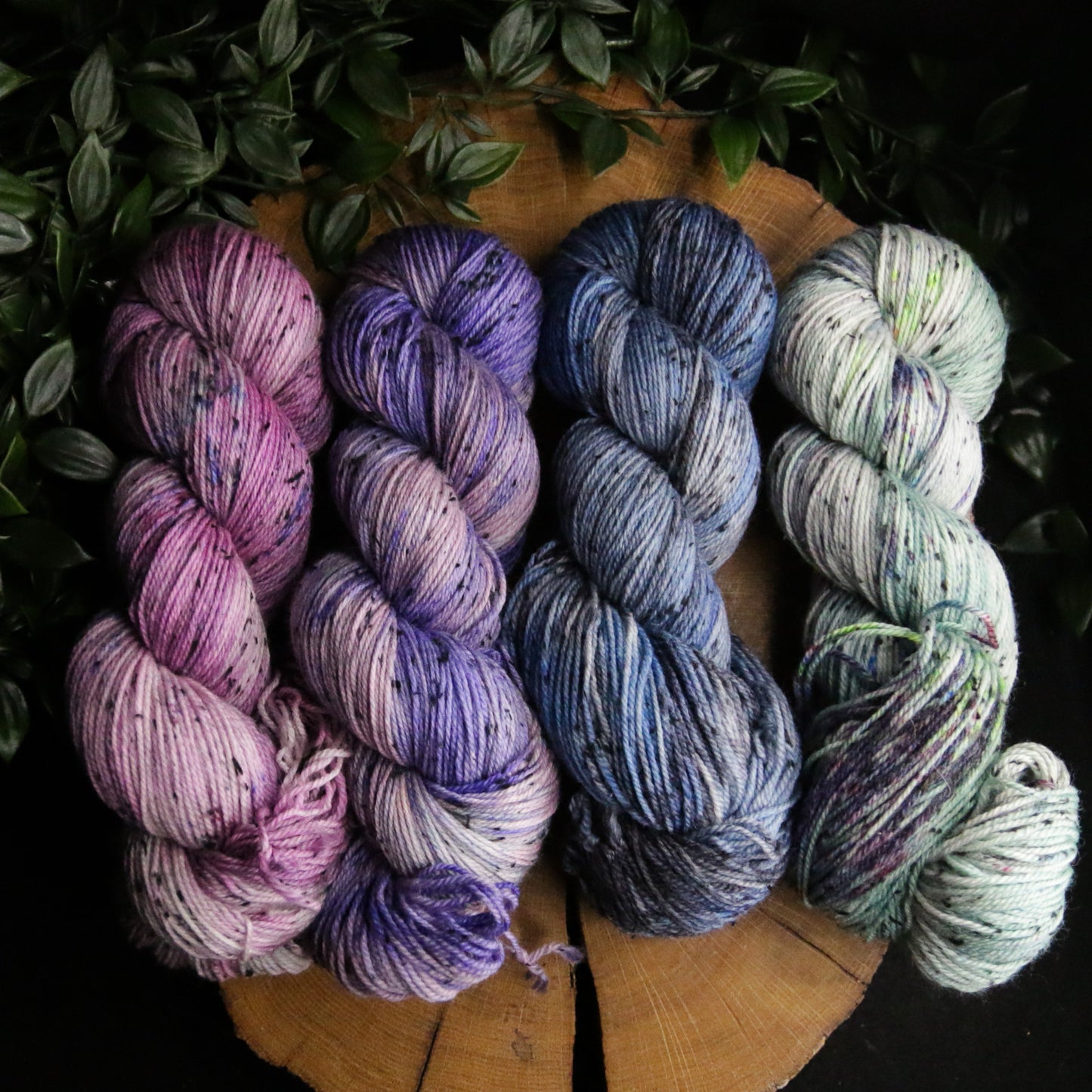 Mermaid Lagoon - 4 Skein Set - Rustic Tweed - Fingering Weight
