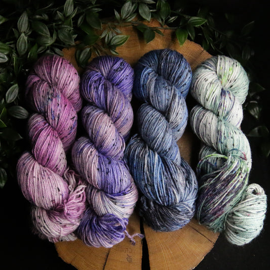 Mermaid Lagoon - 4 Skein Set - Rustic Tweed - Fingering Weight