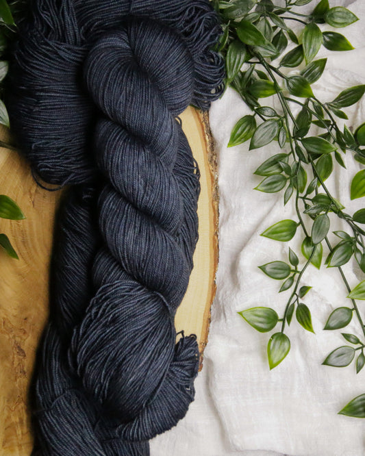 Stonewashed Sky - Sweater Quantity and Dyed to Order - Yak Sock - Fingering Weight