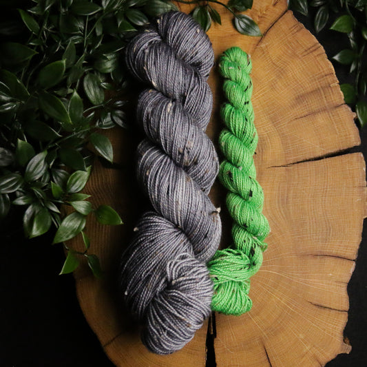 Peekaboo Rainbow - Tweed Sock Set (100g + 20g) - Fingering Weight