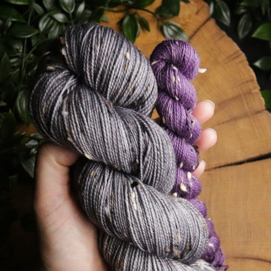Peekaboo Rainbow - Tweed Sock Set - Fingering Weight