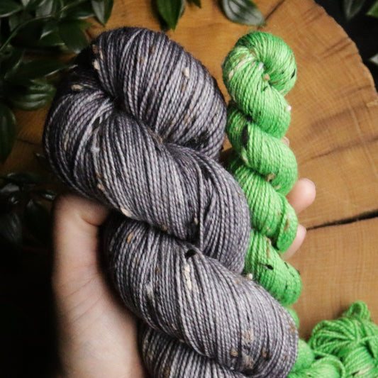 Peekaboo Rainbow - Tweed Sock Set (100g + 20g) - Fingering Weight