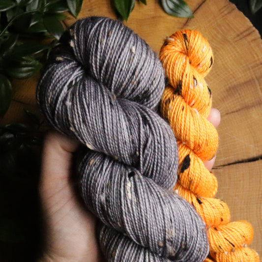 Peekaboo Rainbow - Tweed Sock Set (100g + 20g) - Fingering Weight