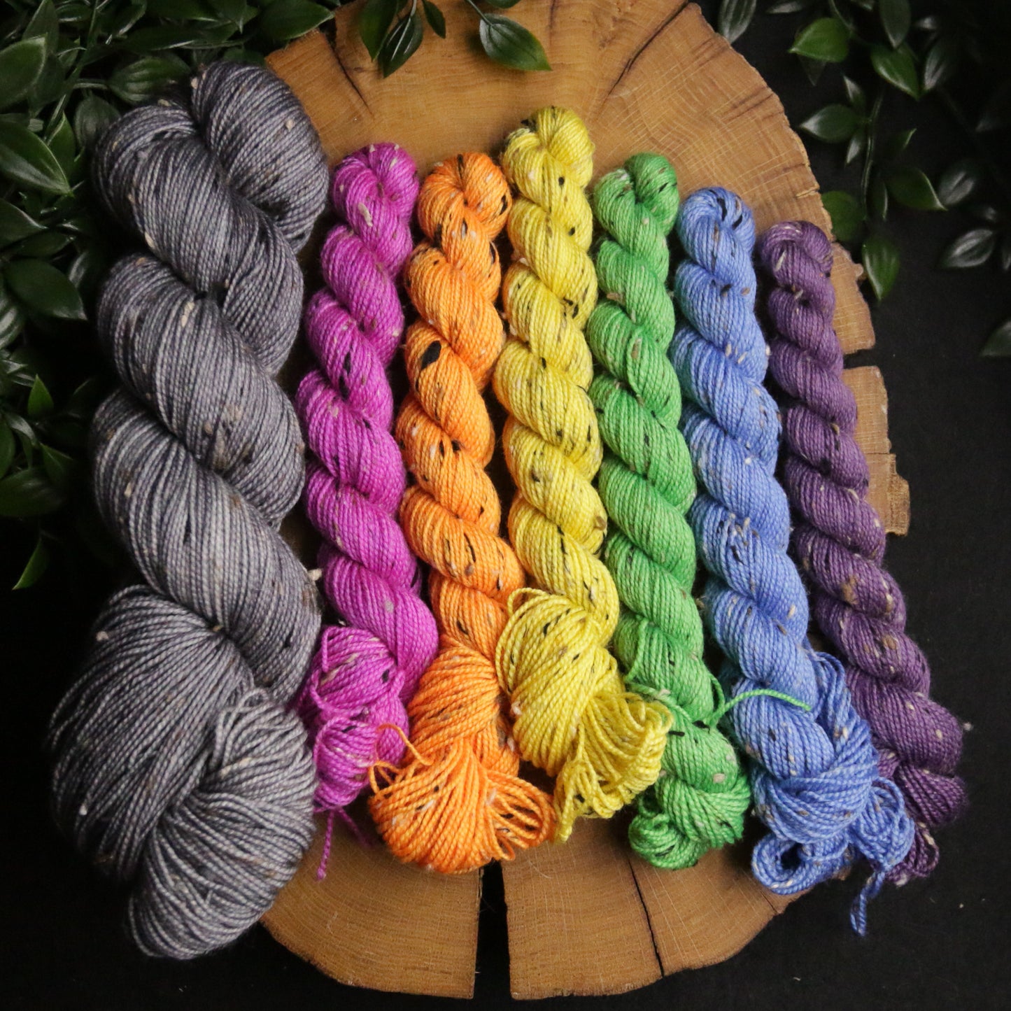 Peekaboo Rainbow - Tweed - Fingering Weight