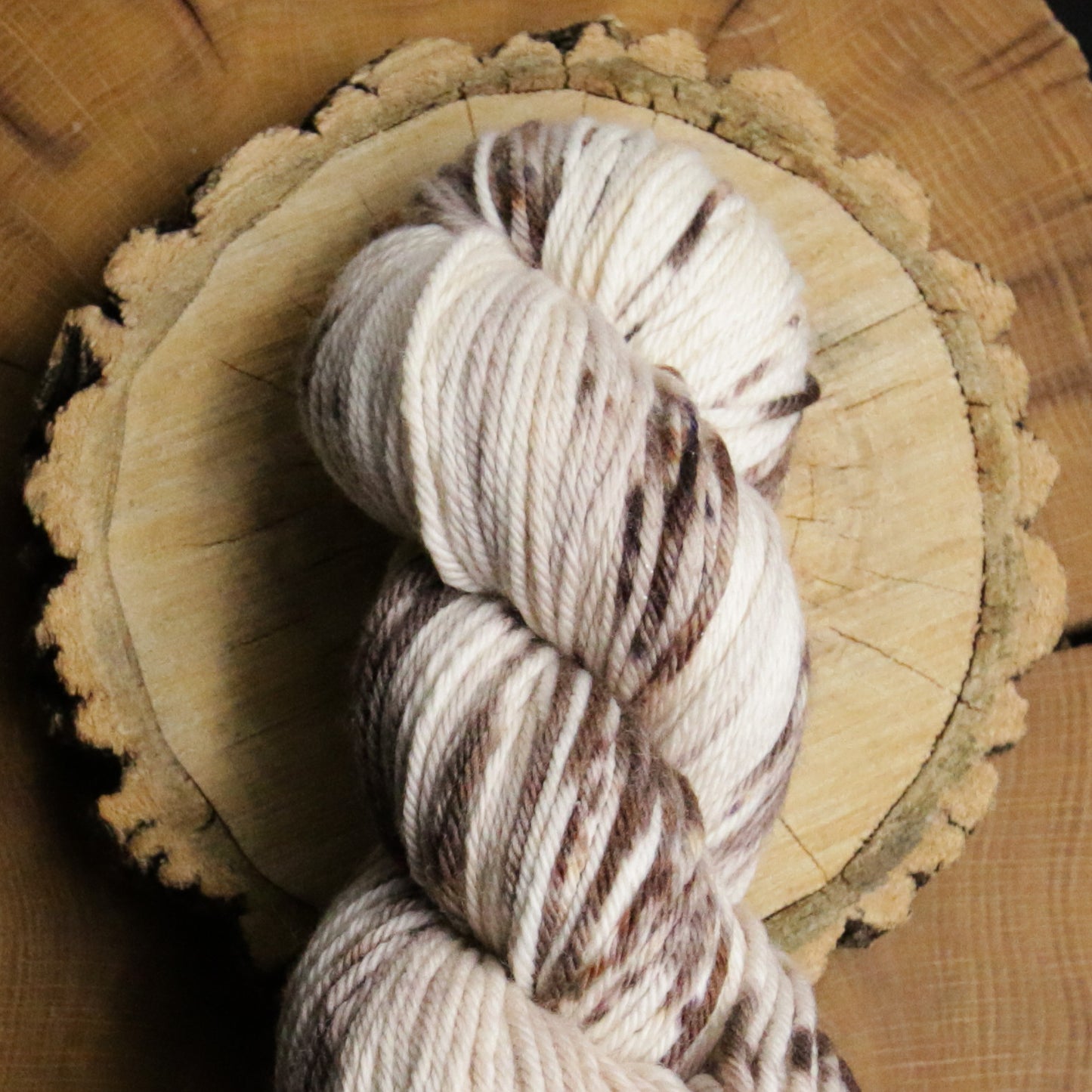 Whipped Cream + Chocolate Shavings- Non-Superwash - DK Weight