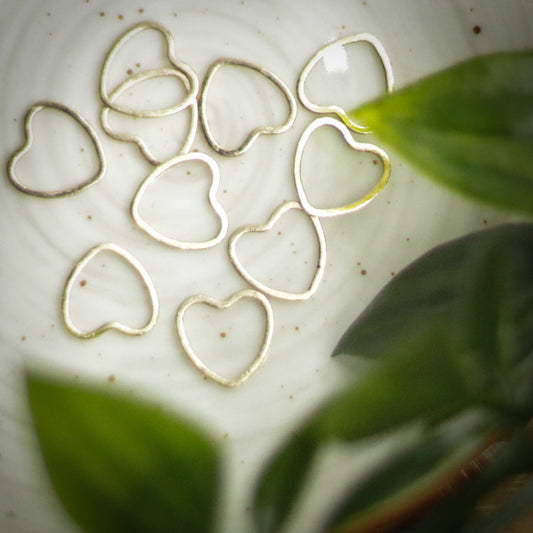 Mini Heart Stitch Markers (set of 10)
