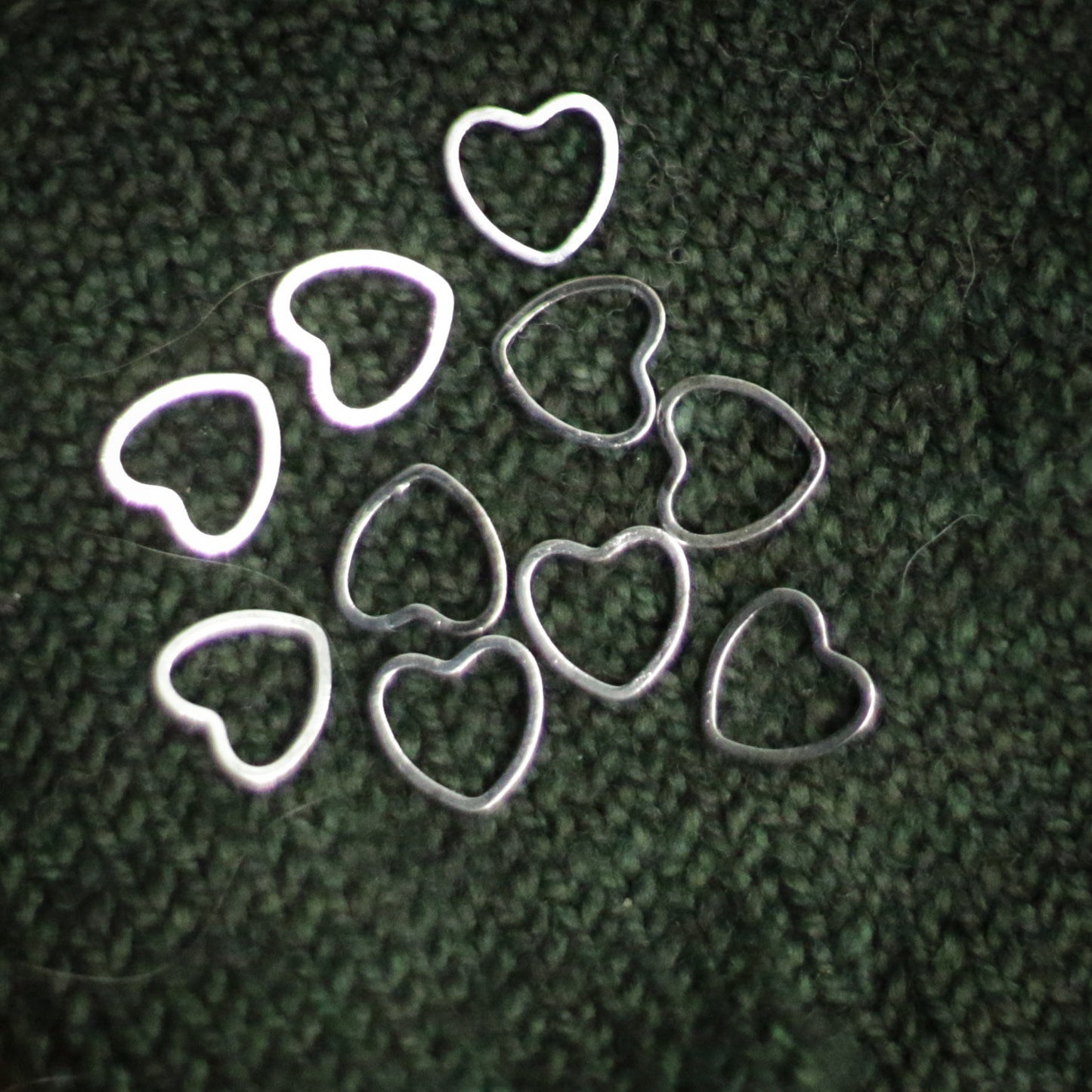 Mini Heart Stitch Markers (set of 10)