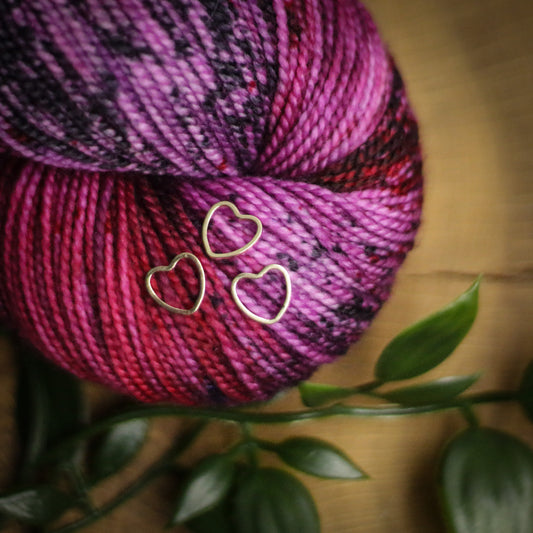 Mini Heart Stitch Markers (set of 10)