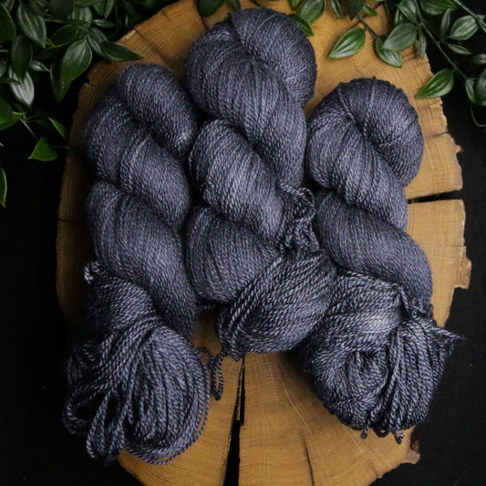 Just a Black - Merino Silk - Fingering/Light Sport