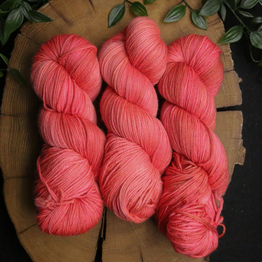 Strawberry Puree - Deluxe MCN - Heavy Fingering Weight