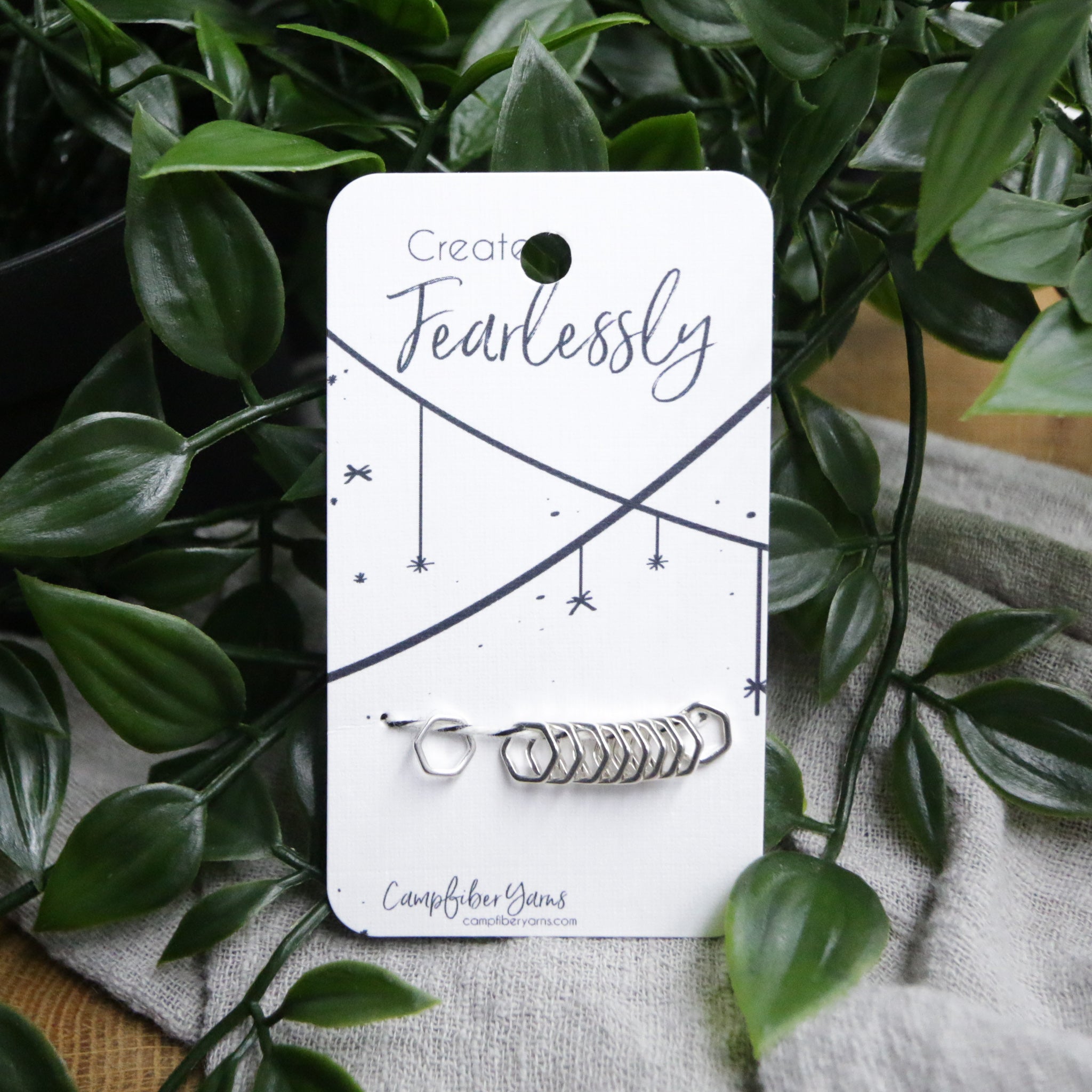 Mini Hexagon Stitch Markers (set of 10) Campfiber Yarns