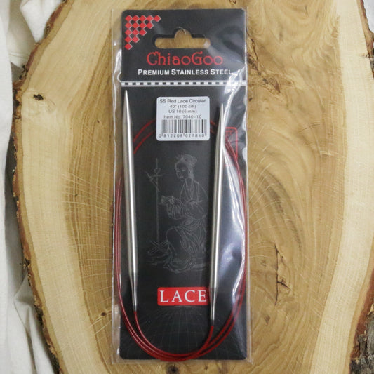 Chiaogoo 40" Circulars - Red Lace Tips